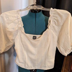 White Crop Top, Wild Fable, Size Medium, NWOT